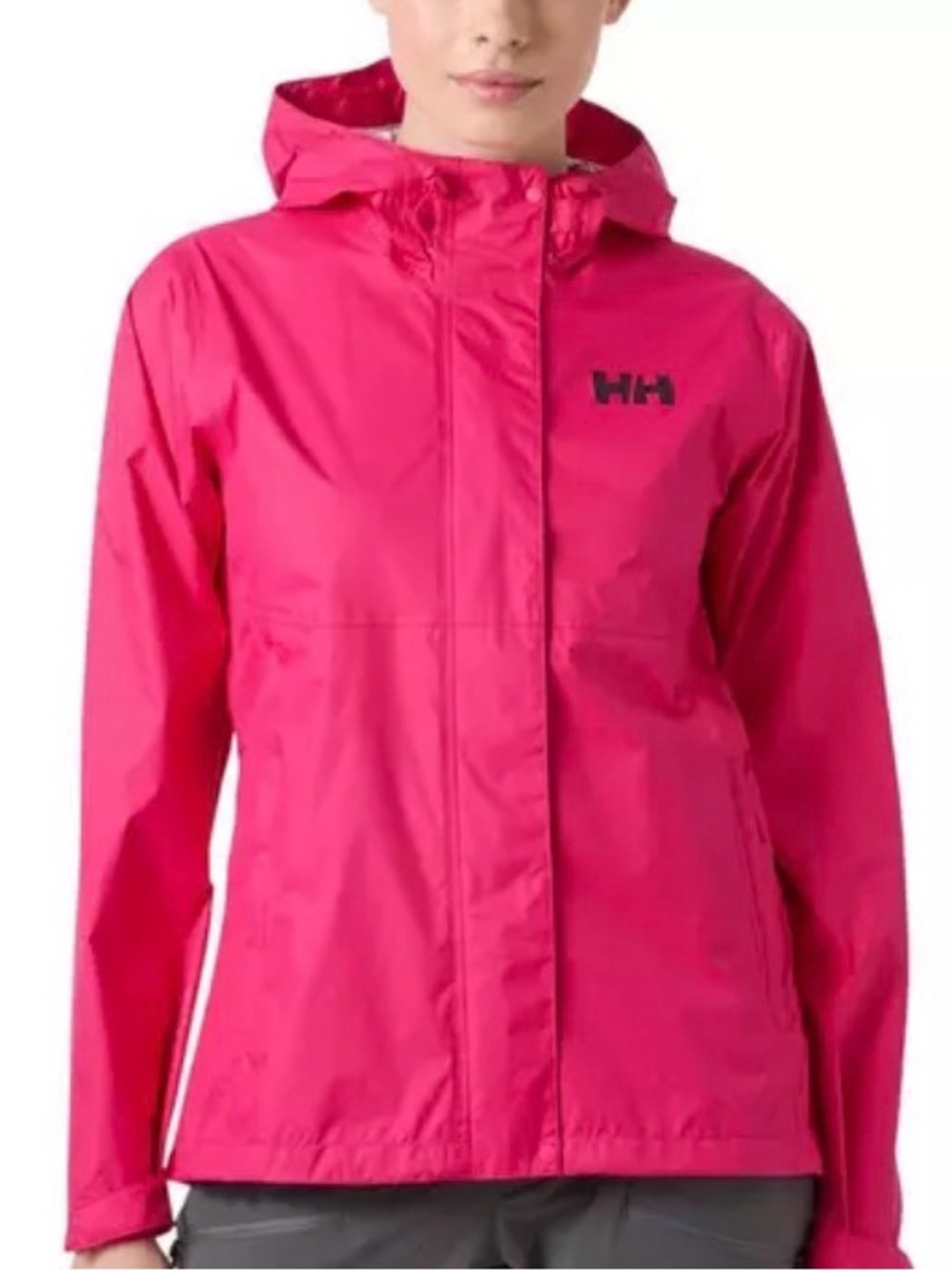 HH Hello Hansen hooded rain pink jacket size M
